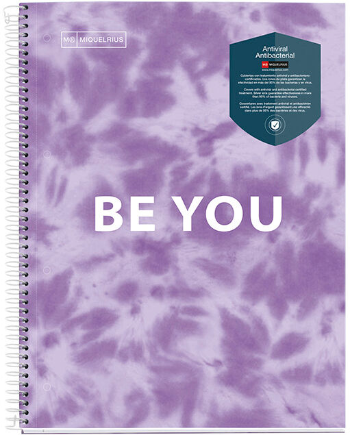 Miquelrius Notebook A4 Tie Dye lavanda  120 hojas 5x5