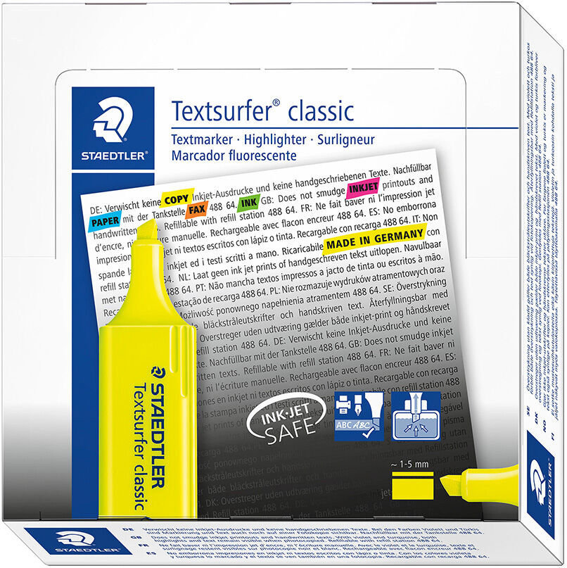 Staedtler Marcador  Textsurfer amarillo 10u