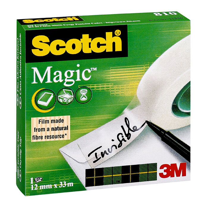 Scotch Cinta adhesiva 3M  Magic 12mmx33 m