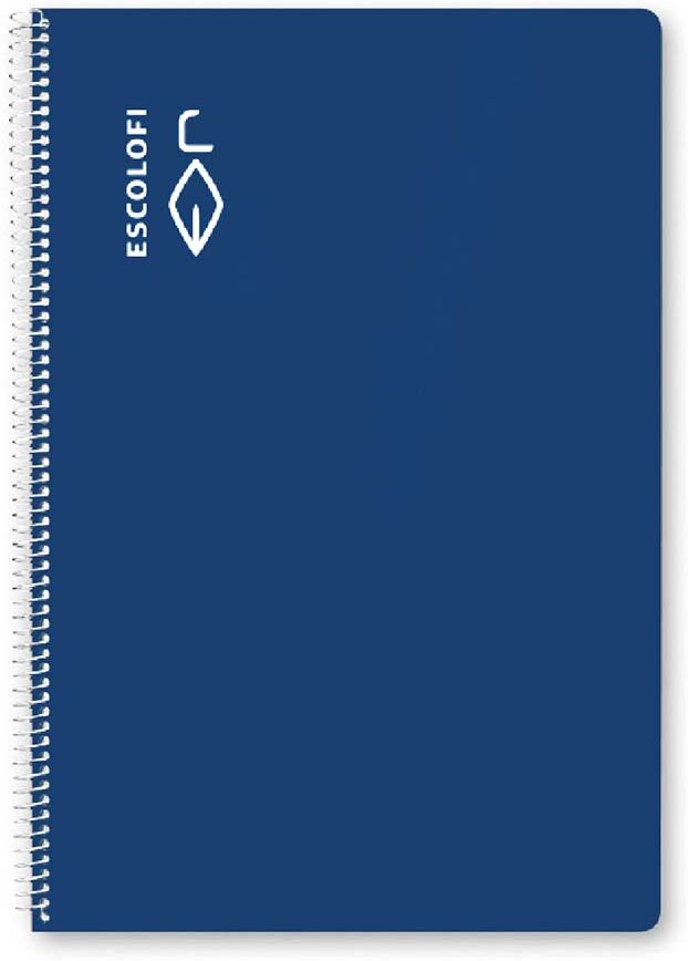 Escolofi Libreta espiral  Folio 50 hojas 4x4 azul