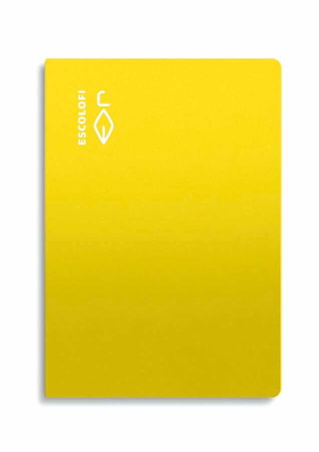 Escolofi Libreta grapada  50 hojas Folio milimetrado amarillo