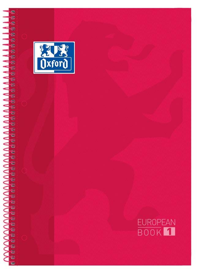 Oxford Notebook  EuropeanBook 1 A4 80 hojas 5x5 rojo