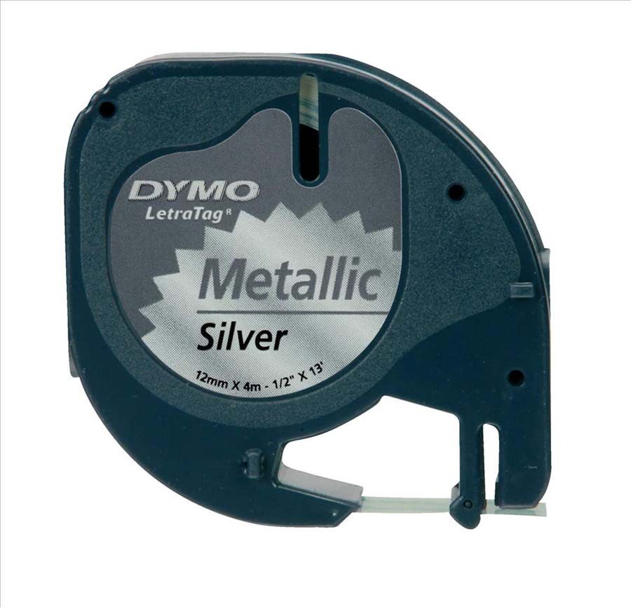 Dymo Cinta para rotular  LetraTag exterior plata