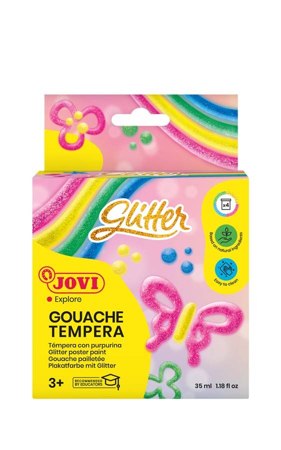 Jovi Tempera  Glitter 6 colores