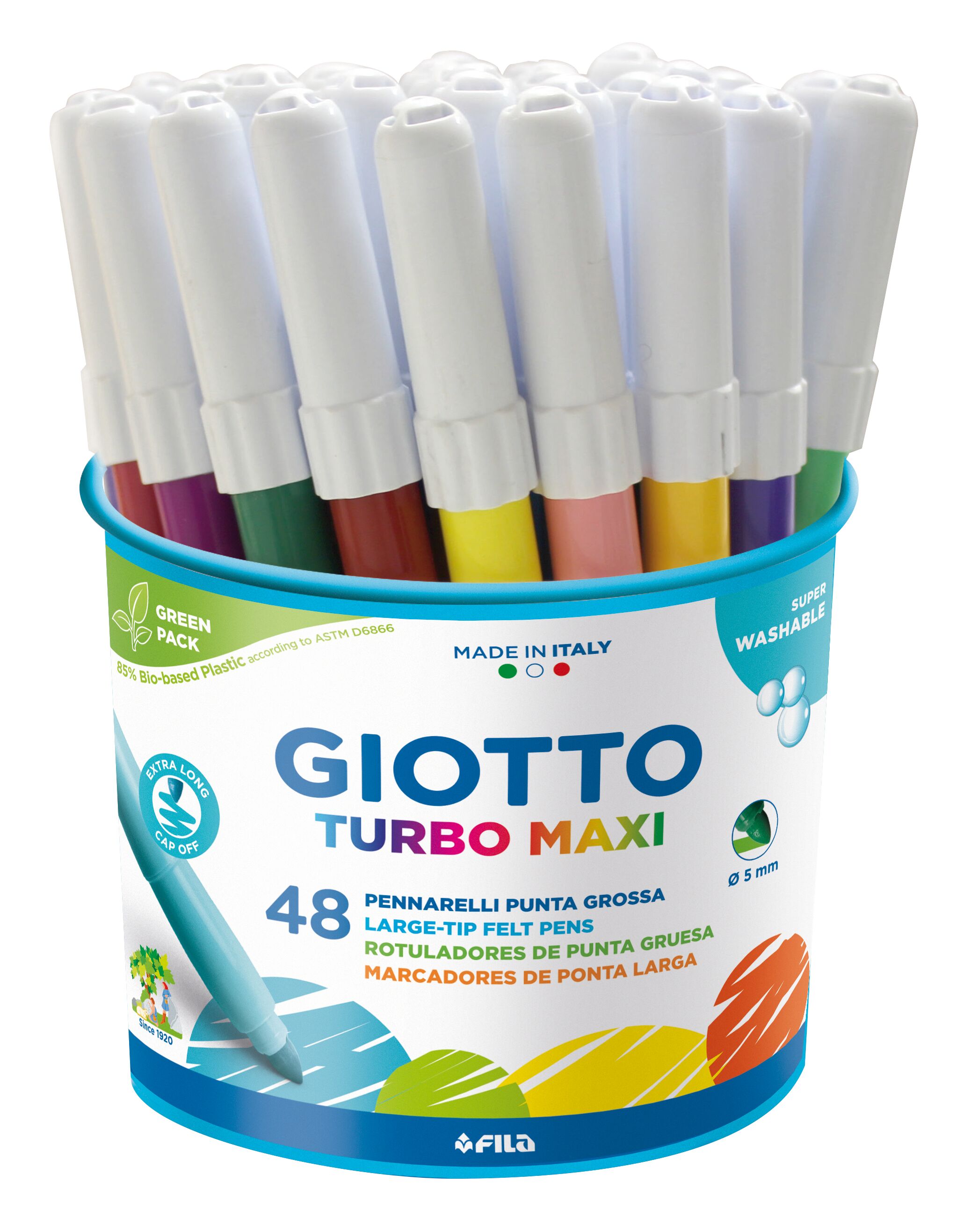 Giotto Rotuladores de colores  Turbo Maxi 48u Pack escuela