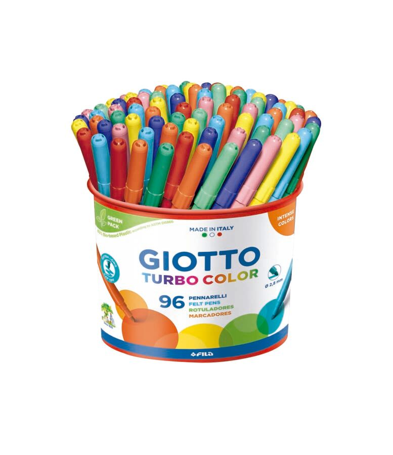 Giotto Rotuladores de colores  Turbo Color 96u Pack Escuela