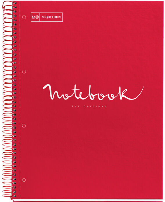 Miquelrius Cuaderno  Emotions A4 Tapa Dura 80 hojas 90gr Rojo