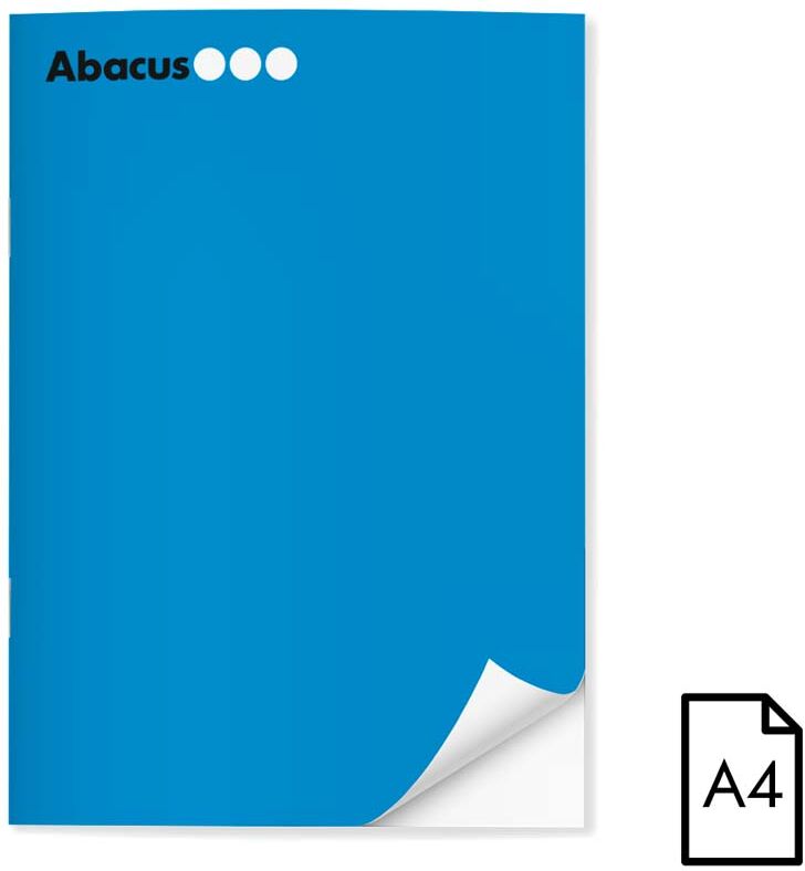 Abacus Libreta grapada  A4 48 hojas liso azul