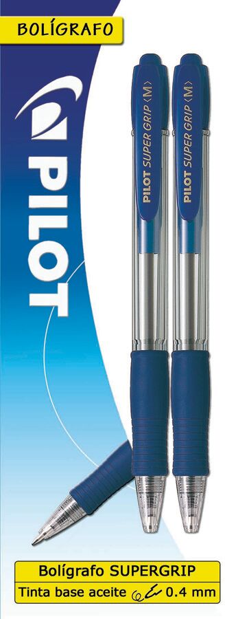 Pilot Bolígrafo  Super Gripe azul 2u