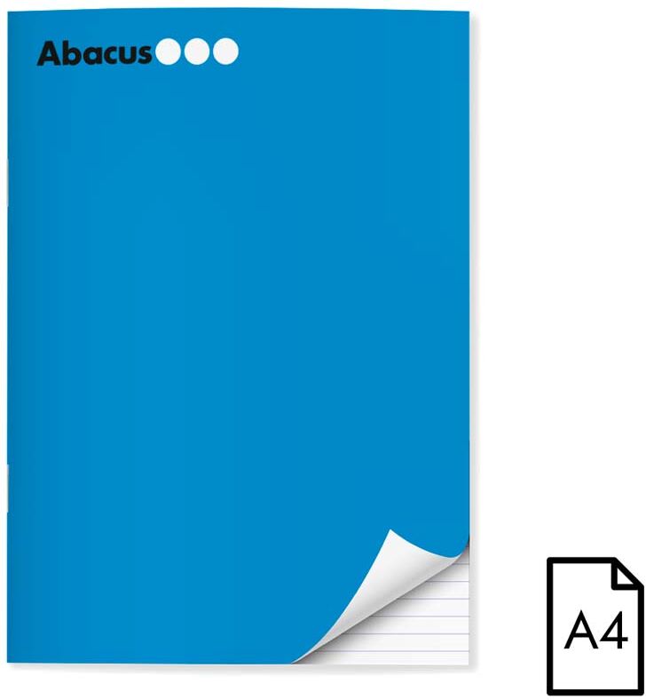 Abacus Libreta grapada  A4 48 hojas raya azul