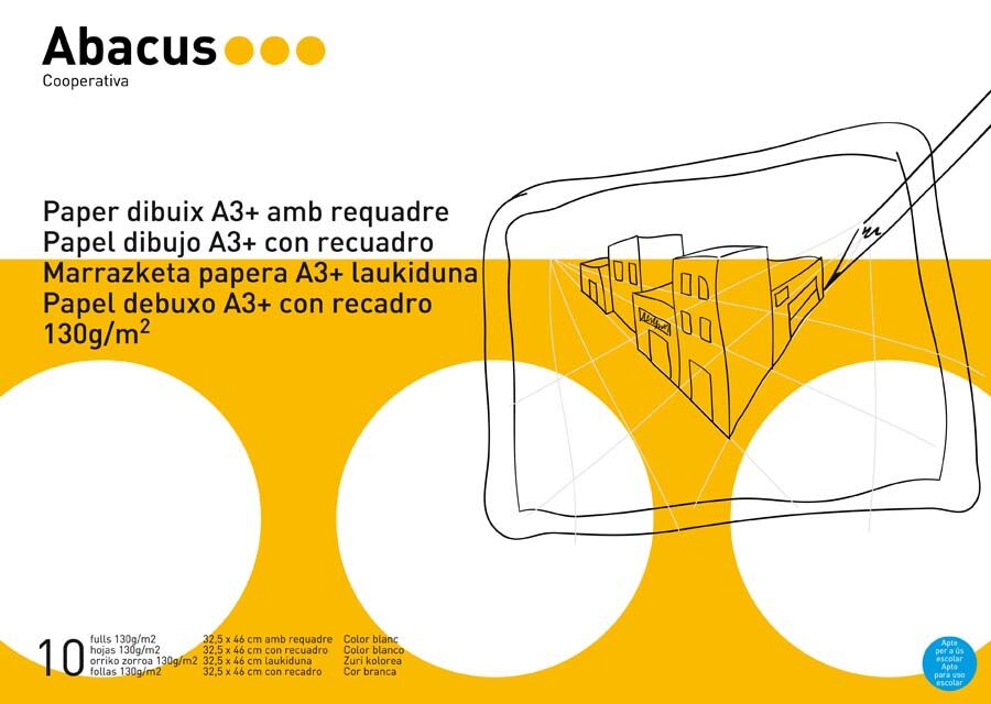 Abacus Láminas de dibujo  Con Margen A3+