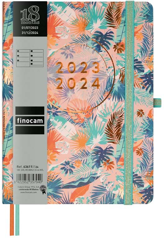 Finocam Agenda 18 meses  Minimal M5 23-24 S/Vista Mul Girl