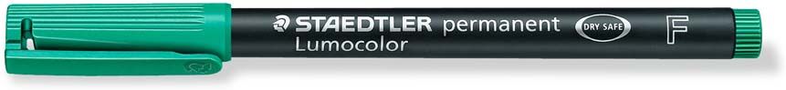 Staedtler Rotulador permanente  Lumocolor punta F verde 10u