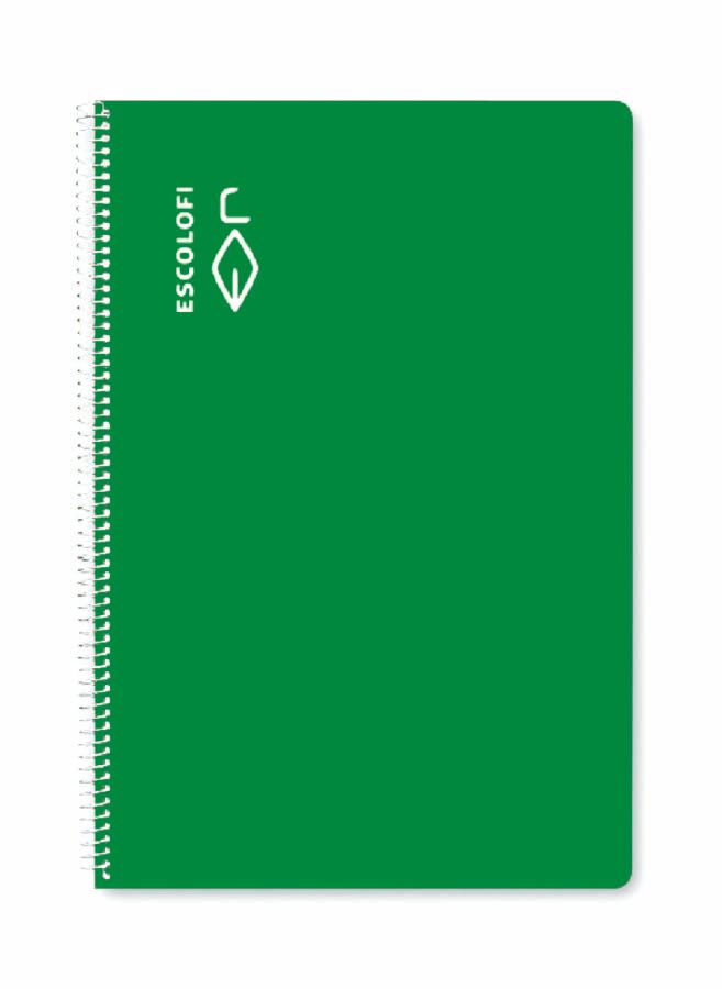 Escolofi Libreta espiral  Foli 50 hojas pautado 3mm verde