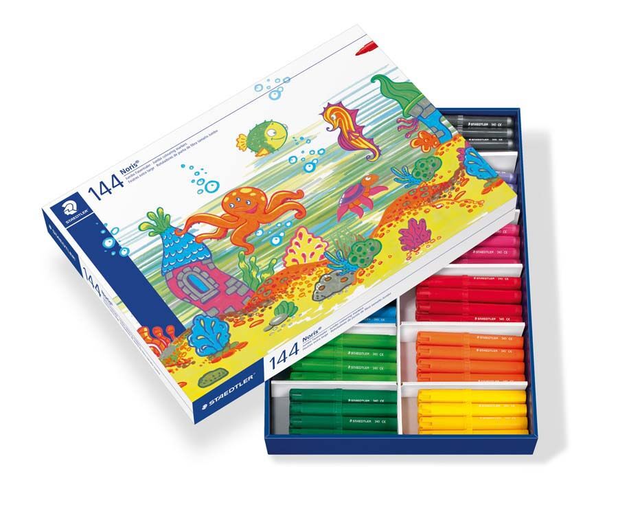 Staedtler Rotuladores de colores  Noris 340 144u Pack escolar