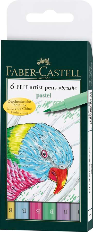 Faber-Castell Rotuladores  Pitt Pastel 6 colores