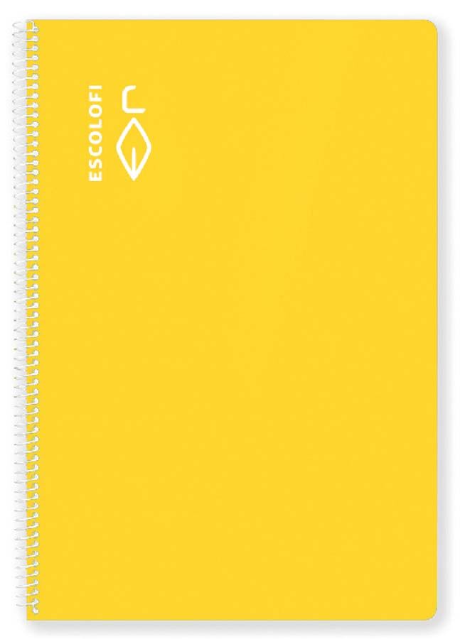 Escolofi Libreta espiral  A4 40 hojas amarillo