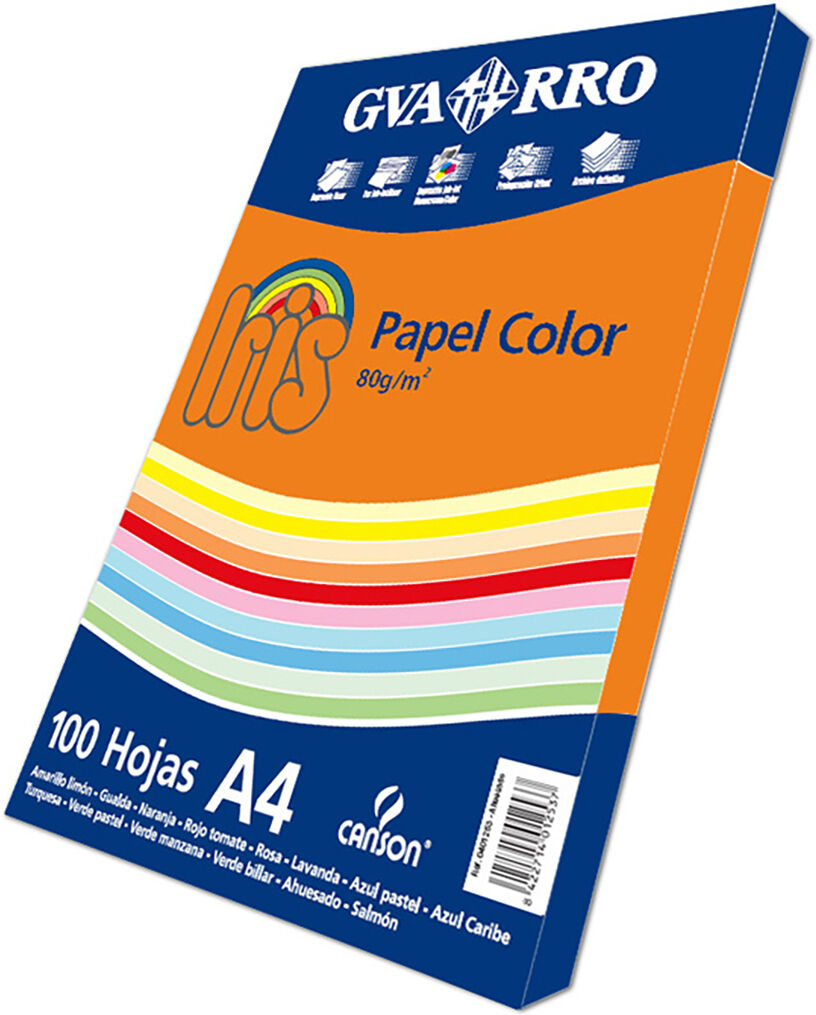 Canson Papel  Repro IRIS A4 80g Naranja 100 hojas