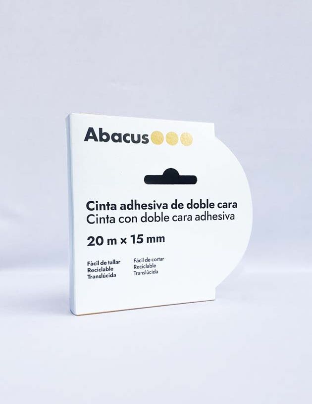 Abacus Cinta adhesiva doble cara tisú  15mmx20m