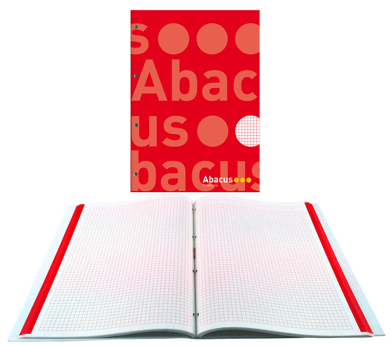 Abacus Notebook1 encuadernado  A4 5x5 70g 100 hojas roja
