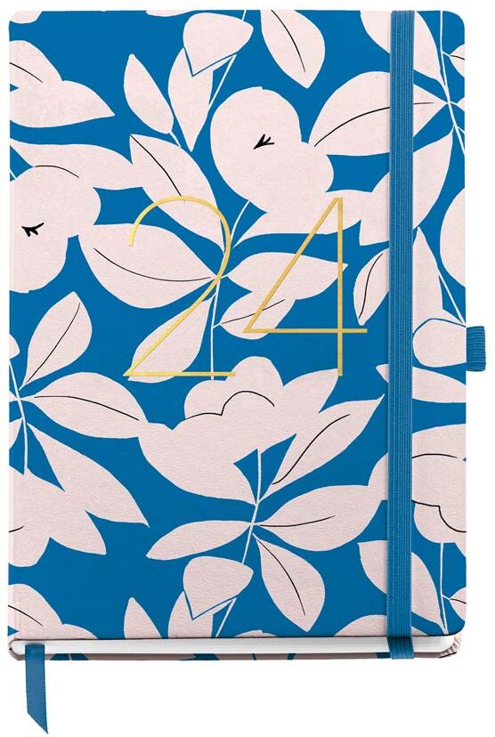 MiquelRius Agenda plus  sem/vista mult 2024 Blue bloom