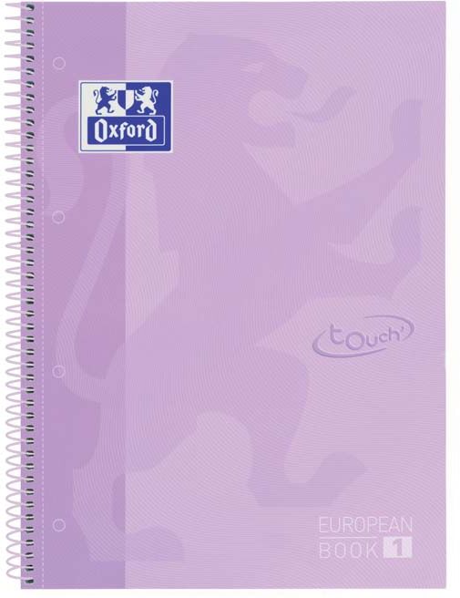 Oxford Notebook  EuropeanBook 1 Touch A4+ 80 hojas 5x5 tapa extradura malva