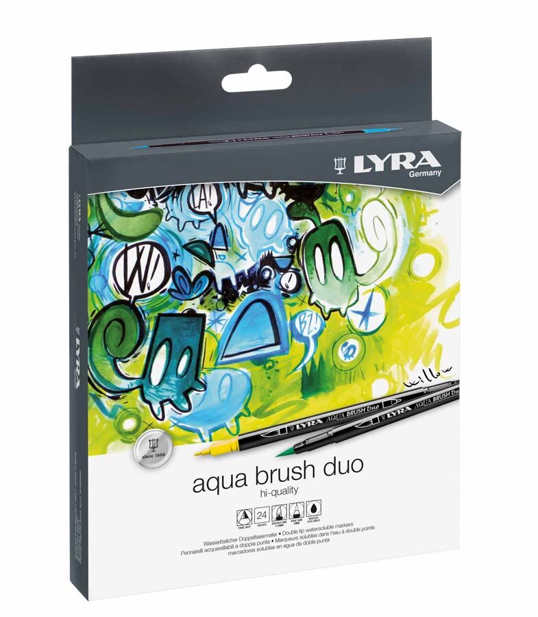 Bic Rotuladores Duo Pincel/Fine Lyra 24 colores