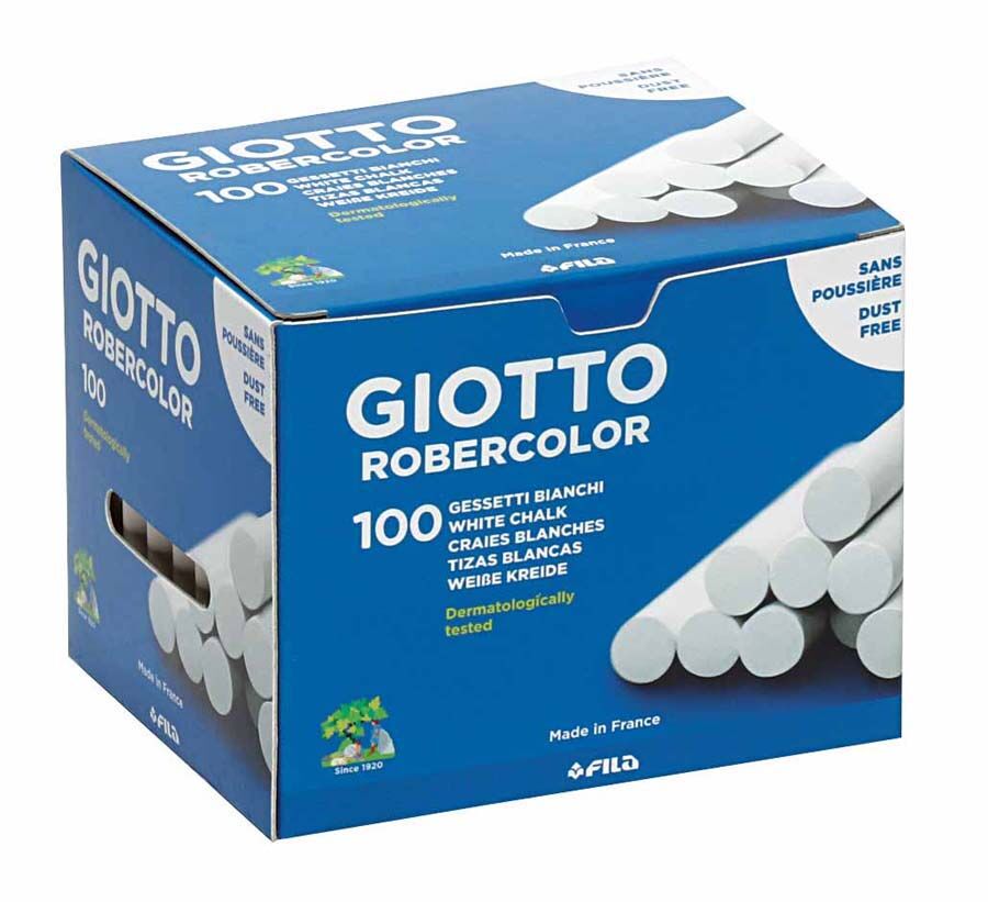 Giotto Tiza antipolvo  Robercolor blanco 100u