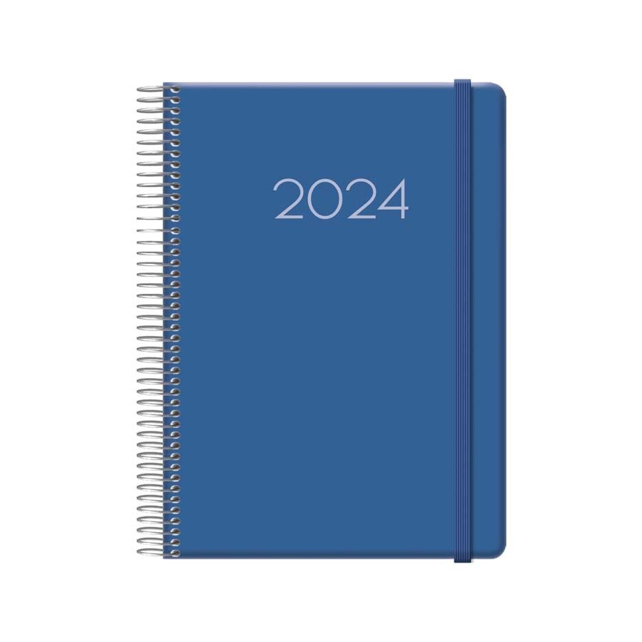 Dohe Agenda espiral  Denver día/pág 2024 cas 15X21 Azul