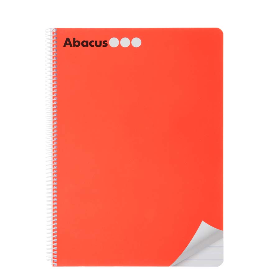 Abacus Libreta espiral  A4 80 hojas raya horizontal rojo