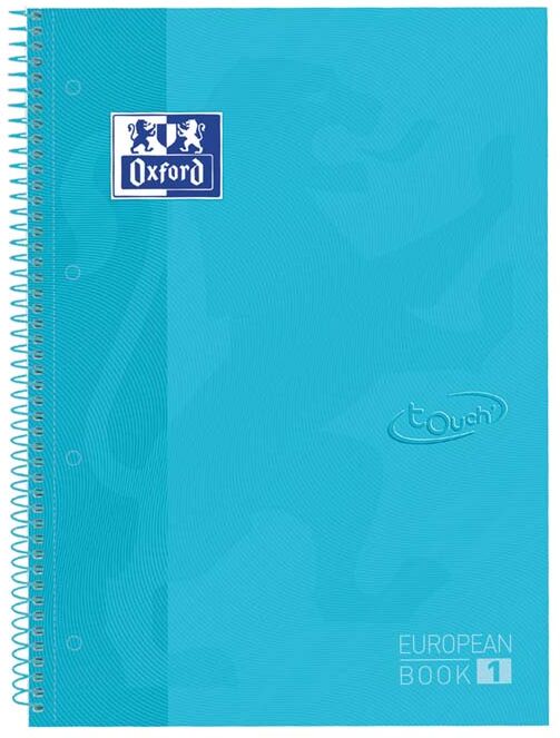 Oxford Notebook  EuropeanBook 1 Touch A4+ 80 hojas 5x5 tapa extradura azul