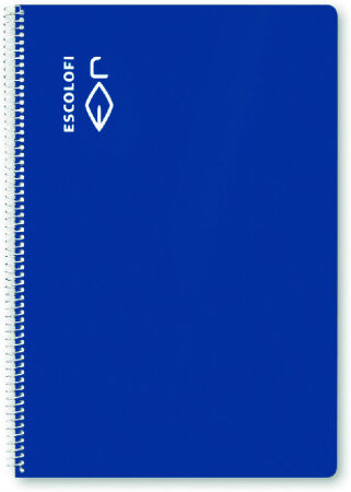 Escolofi Libreta espiral  A4 80 hojas 5x5 azul oscuro