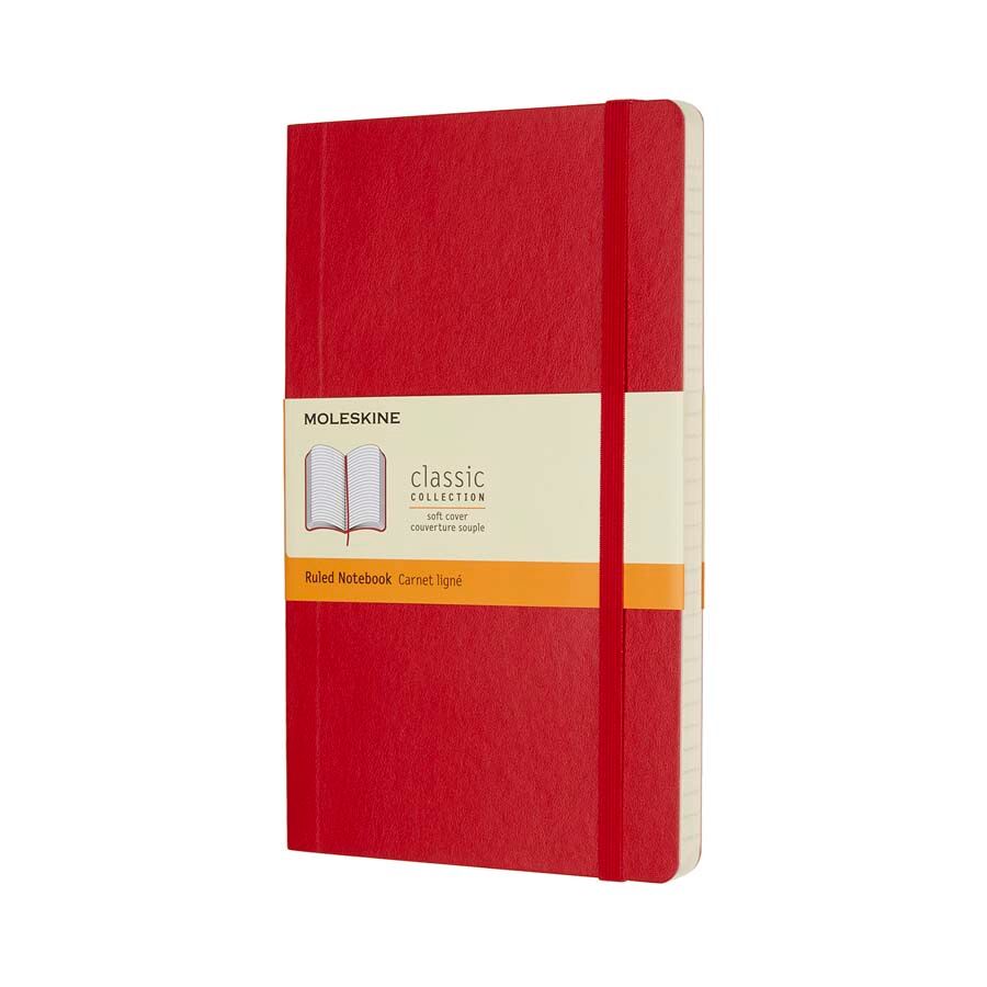 Moleskine Libreta  Soft L Rojo Raya