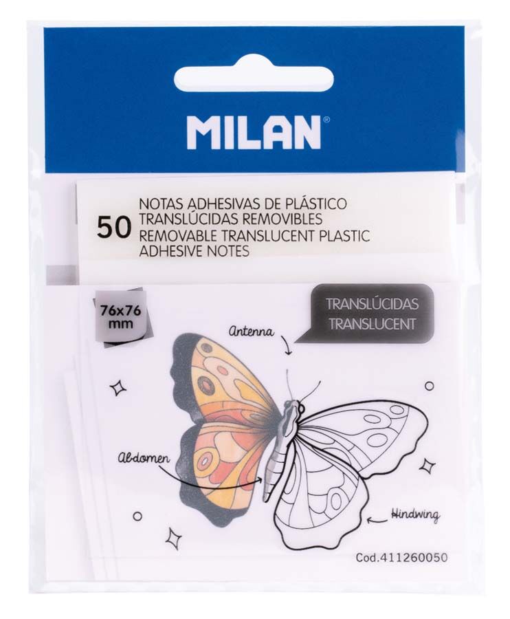 Milan Notas Adhesivas Transparentes 76x76