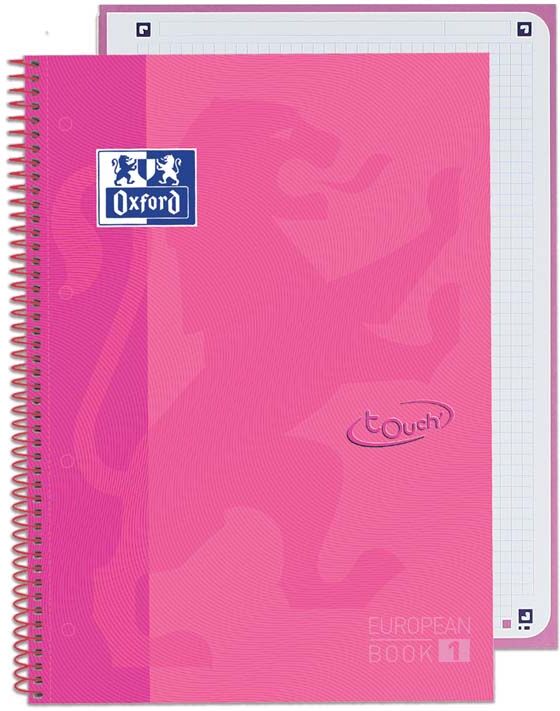 Oxford Notebook1 A4 tapa extradura 80H  Soft Touch fucsia pastel