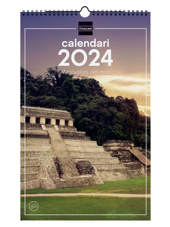 Finocam Calendario pared  Esp 25X40 2024 Marav.Mundo cat