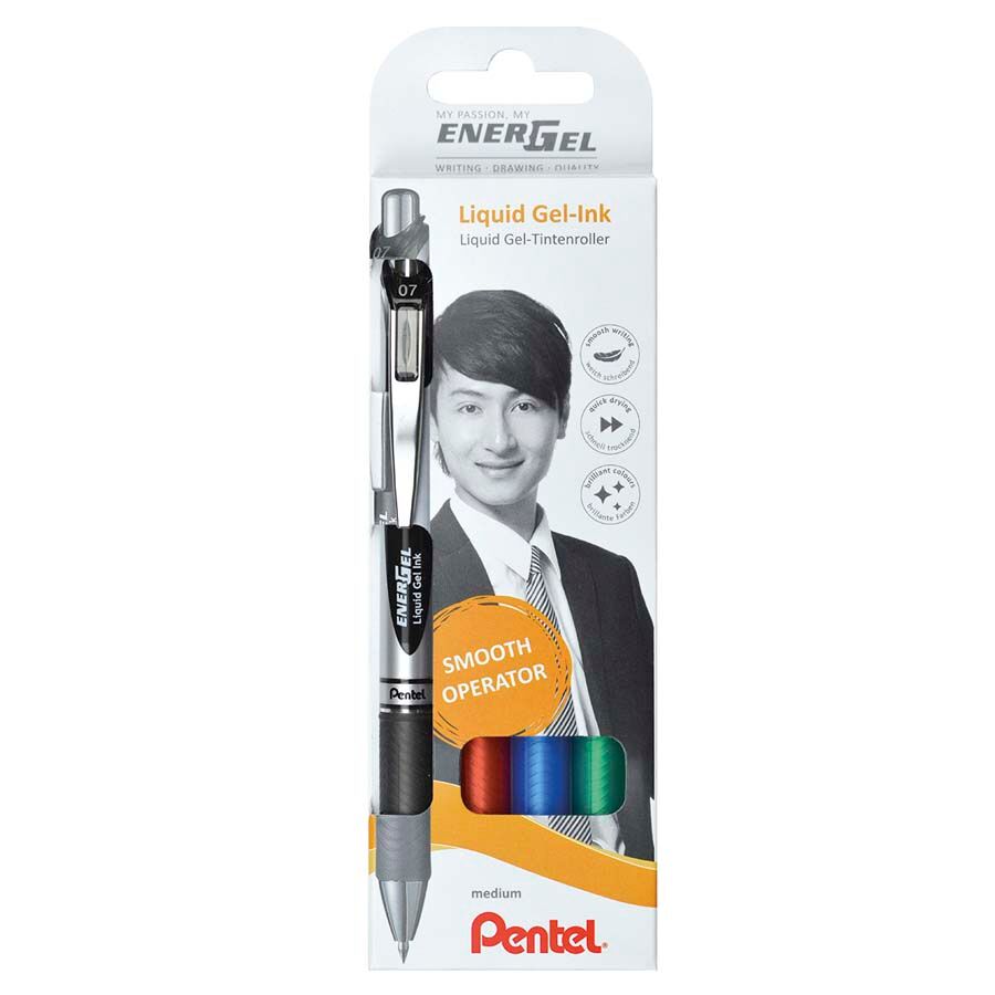 Pentel Roler Energel Lujo 4 colores