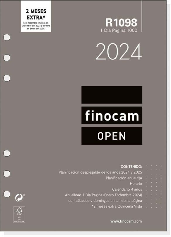 Finocam Recambio  Open R1098 día/pág 2024 cas