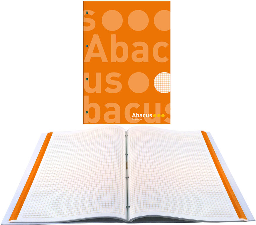 Abacus Notebook1 encuadernado  A4 5x5 70g 100 hojas naranja