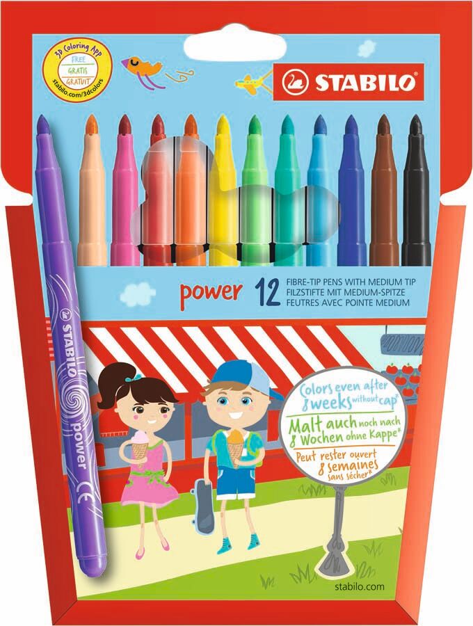 Stabilo Rotulador  Power 12 colores