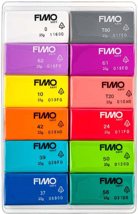 FIMO Pasta moldear  Soft brillante 12 colores