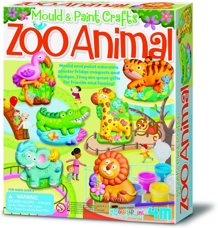 4M Kit Moldea Y Pinta Animales Zoo