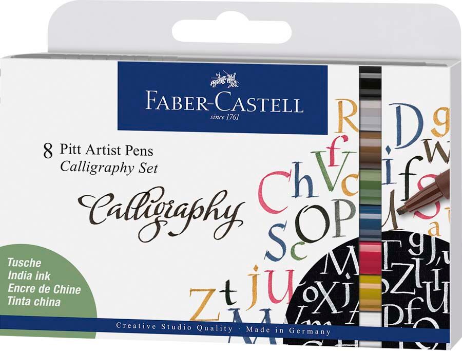 Faber-Castell Rotuladores Pitt Calligraphy 8 colores