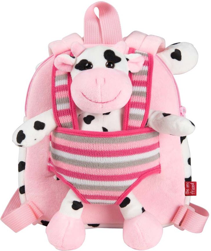 Perletti Mochila reversible con Peluche Vaca