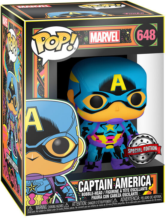 Funko Pop! Capitán América Black Light