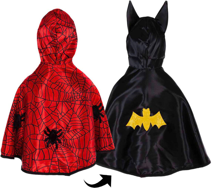 Great Pretenders Capa Reversible Batman/Spiderman 2-3 Años