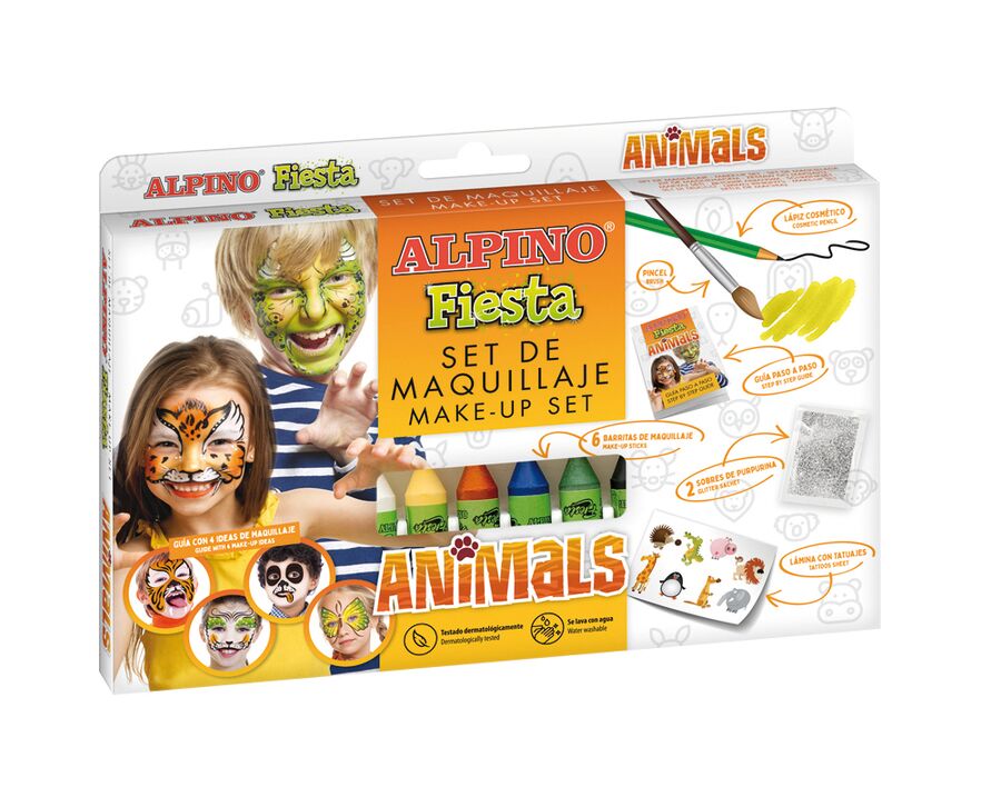 Alpino Maquillaje barra Fiesta Animals 6 colores