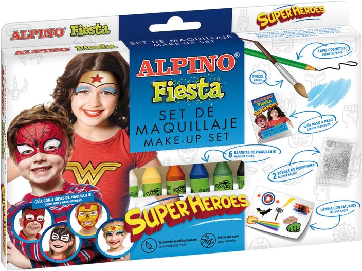 Alpino Maquillaje barra Fiesta Superheroes 6 colores