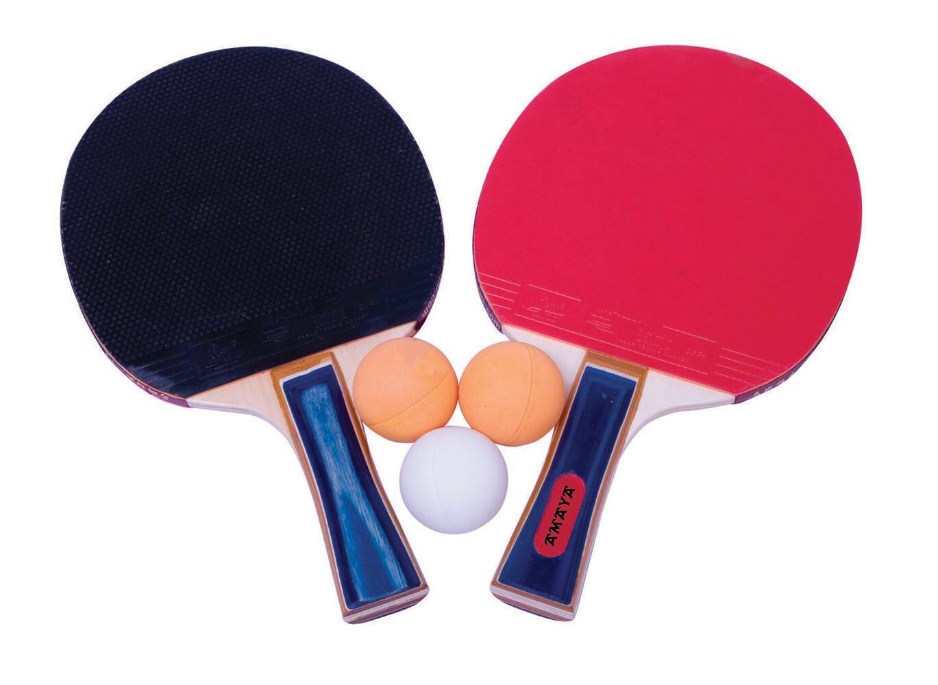 Amaya Sport Raquetas de ping-pong con 3 pelotas