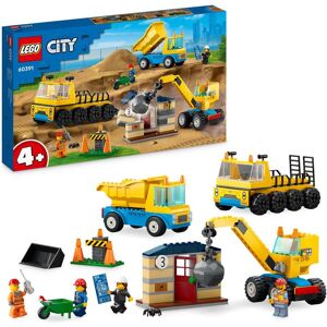 LEGO® City Camiones de Construcción y Grúa con Bola de Demolición 60391